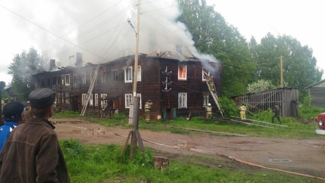 Пожарно-спасательные подразделения выезжали на пожар в Шенкурском МО Архангельской области